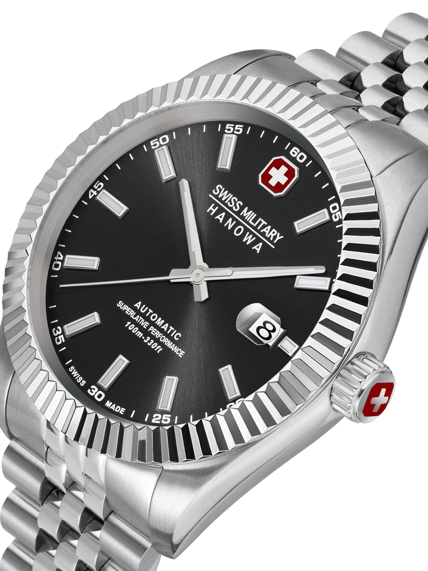 SWISS MILITARY HANOWA DILIGENTER BLACK ROUND DIAL ANALOG WATCH FOR Men's SMWGL0002101