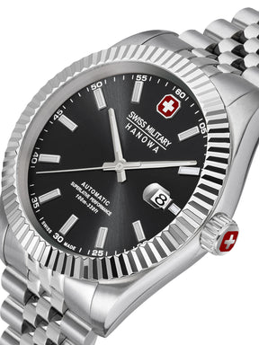SWISS MILITARY HANOWA DILIGENTER BLACK ROUND DIAL ANALOG WATCH FOR Men's SMWGL0002101
