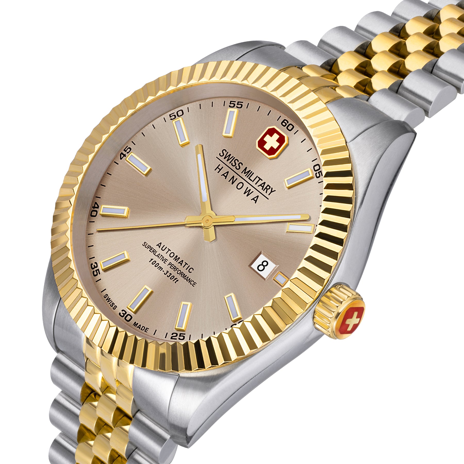 SWISS MILITARY HANOWA DILIGENTER GREY ROUND DIAL AUTOMATIC WATCH FOR Men's SMWGL0002160