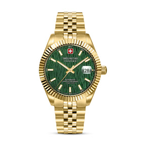 Swiss Military Hanowa Master Diligenter Green Round Dial Automatic Swiss Made Watch For Mens-SMWGL0005412