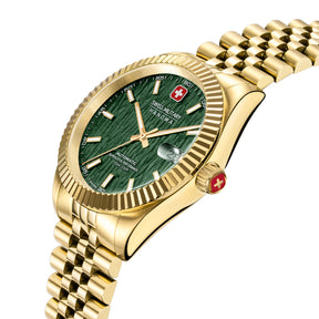 Swiss Military Hanowa Master Diligenter Green Round Dial Automatic Swiss Made Watch For Mens-SMWGL0005412