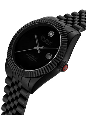 Swiss Military Hanowa SMWGL0005530 DARK NIGHT - Swiss Made Round Musou Black Automatic - Watch for men