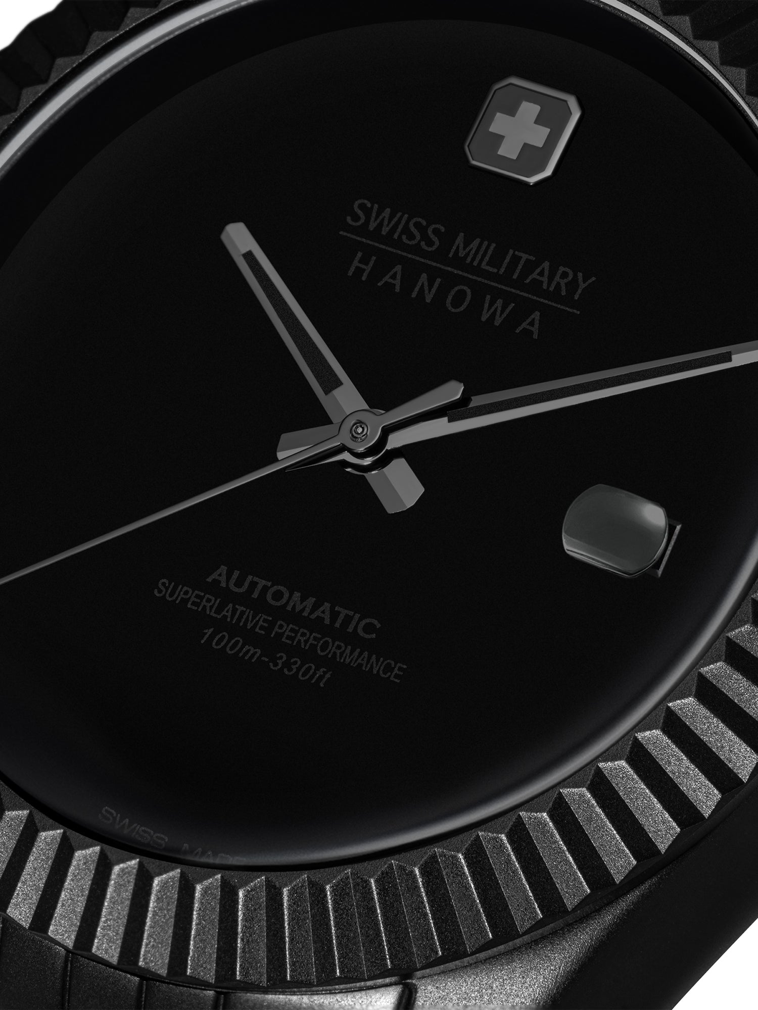 Swiss Military Hanowa SMWGL0005530 DARK NIGHT - Swiss Made Round Musou Black Automatic - Watch for men