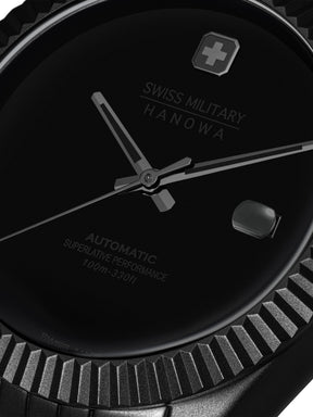 Swiss Military Hanowa SMWGL0005530 DARK NIGHT - Swiss Made Round Musou Black Automatic - Watch for men