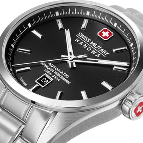 Swiss Military Hanowa SMWGL0006201 MAJESTIC PIONEER - swiss made Round Black Automatic - Watch for men
