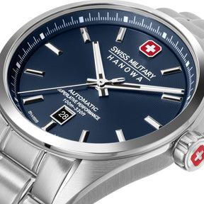 Swiss Military Hanowa SMWGL0006202 MAJESTIC PIONEER - swiss made Round Blue Automatic - Watch for men