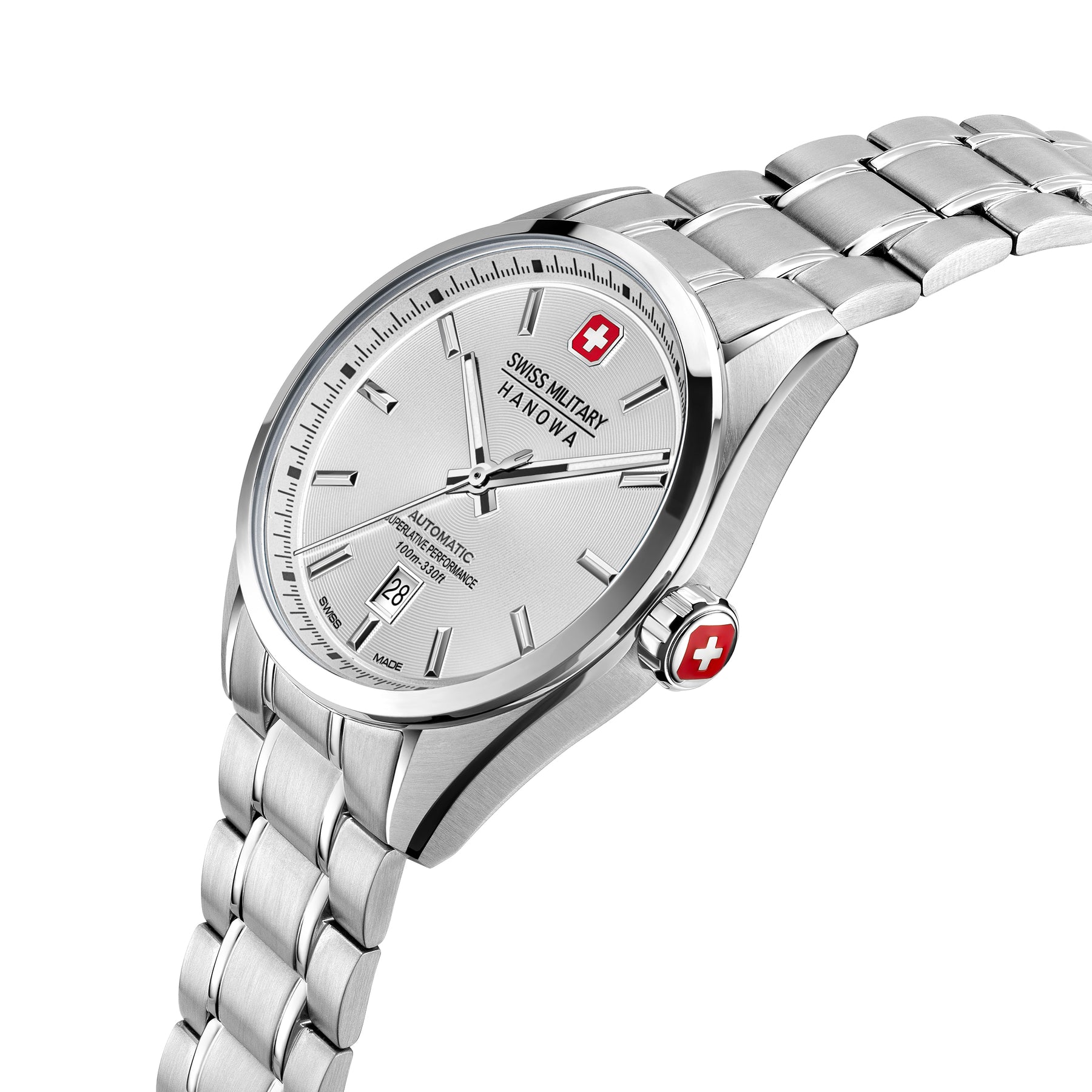 Swiss Military Hanowa SMWGL0006203 MAJESTIC PIONEER - swiss made Round Silver Automatic - Watch for men