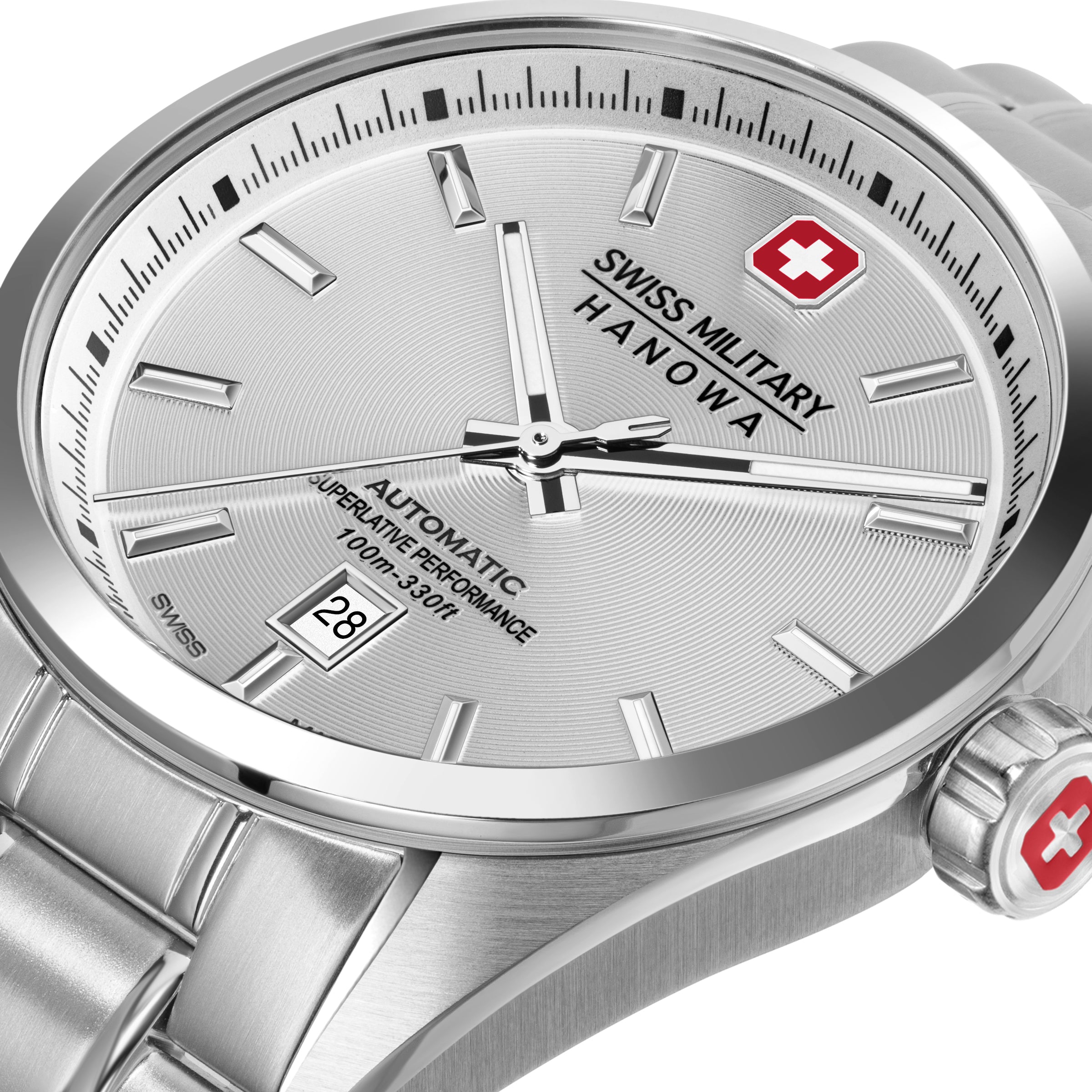 Swiss Military Hanowa SMWGL0006203 MAJESTIC PIONEER - swiss made Round Silver Automatic - Watch for men