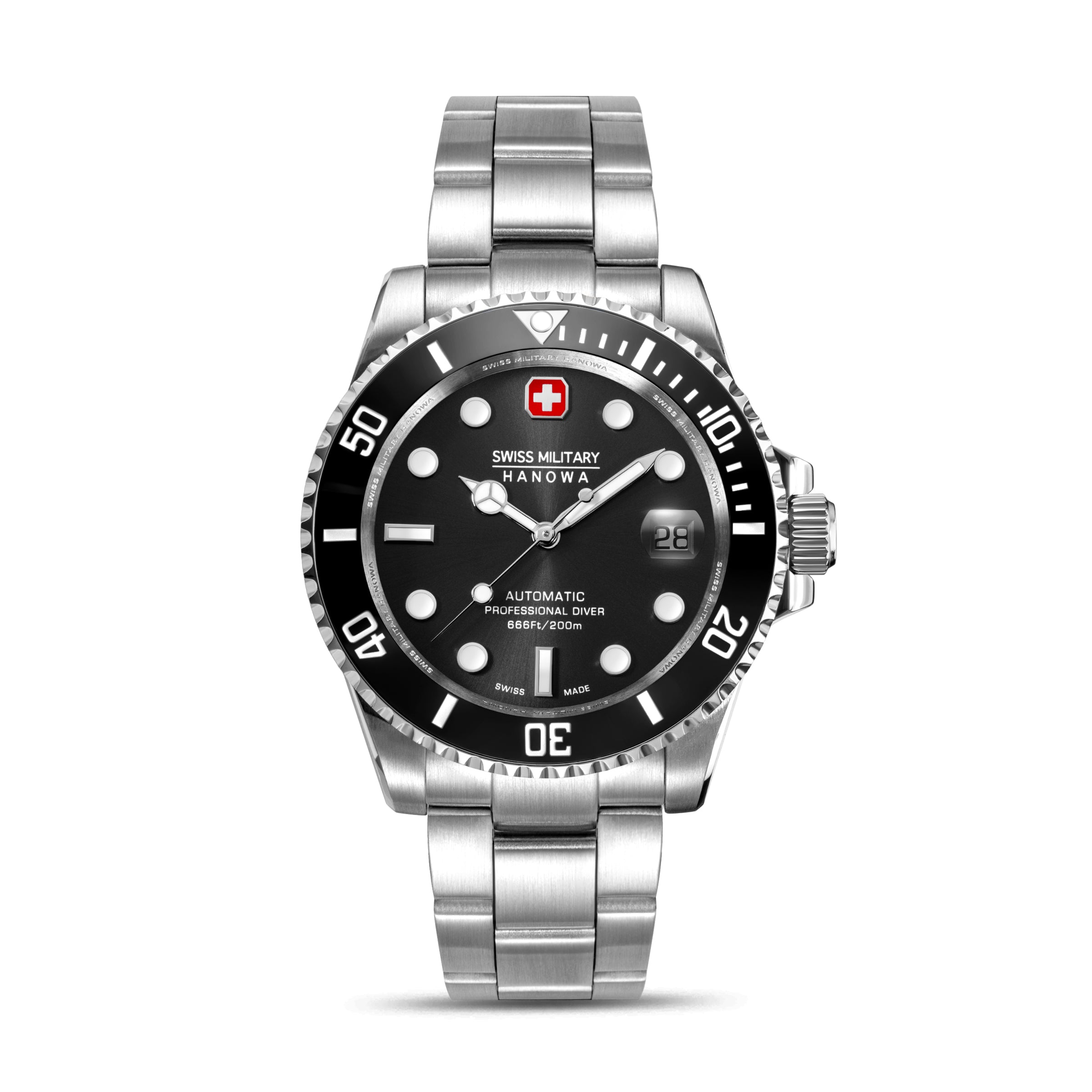 Swiss Military Hanowa SMWGL0006301 SEALORD - Swiss Made Round Black Automatic - Watch for men