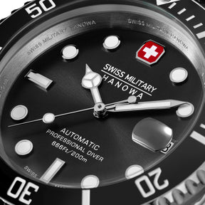 Swiss Military Hanowa SMWGL0006301 SEALORD - Swiss Made Round Black Automatic - Watch for men