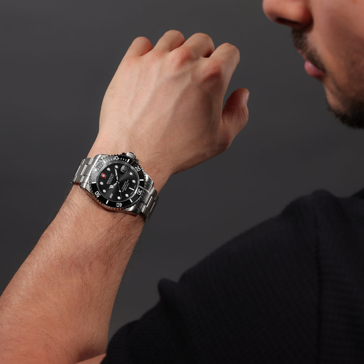 Swiss Military Hanowa SMWGL0006301 SEALORD - Swiss Made Round Black Automatic - Watch for men