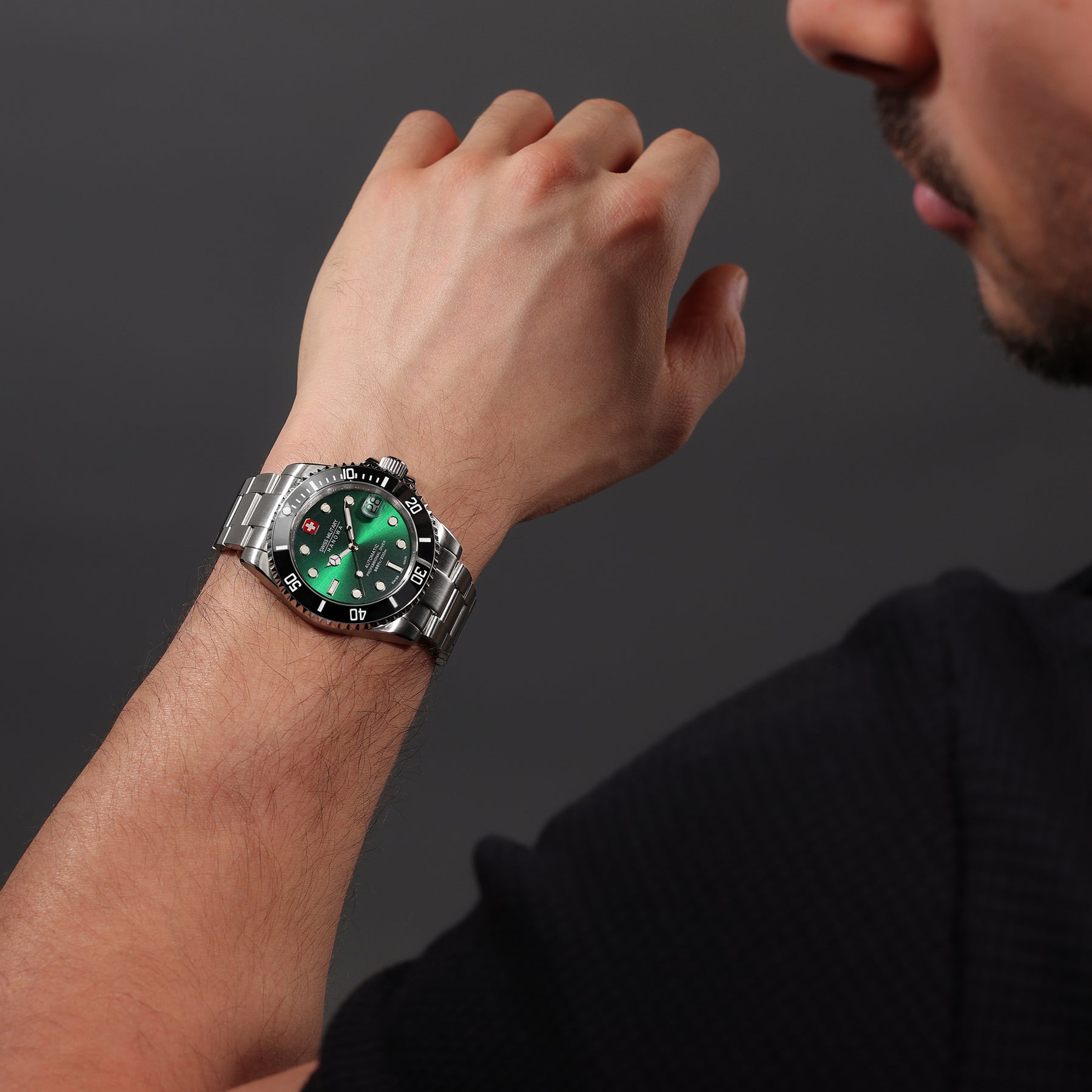 Swiss Military Hanowa SMWGL0006302 SEALORD - Swiss Made Round Green Automatic - Watch for men