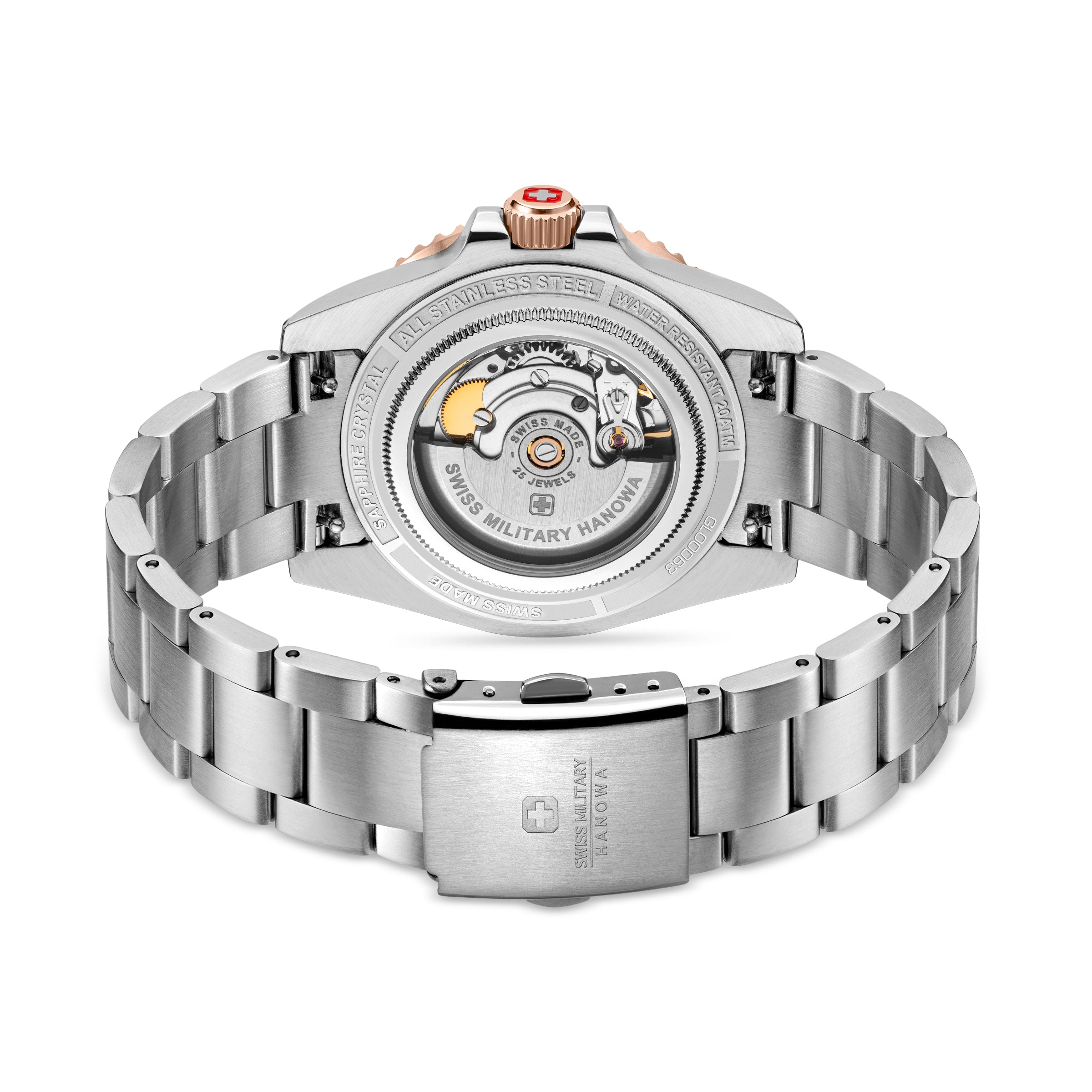 SMWGL0006360 Swiss Made Men's Automatic Watch with Dark Brown Dial & Stainless Steel Bracelet