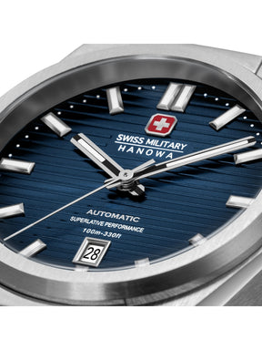 Swiss Military Hanowa AVALANCHE Blue Round Dial Automatic Swiss Made Watch For Mens-SMWGL0006901