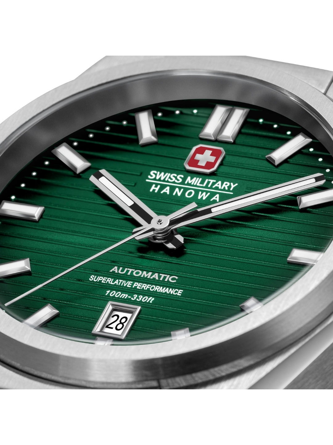 Swiss Military Hanowa AVALANCHE Green Round Dial Automatic Swiss Made Watch For Mens-SMWGL0006902