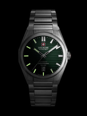 Swiss Military Hanowa AVALANCHE Green Round Dial Automatic Swiss Made Watch For Mens-SMWGL0006902