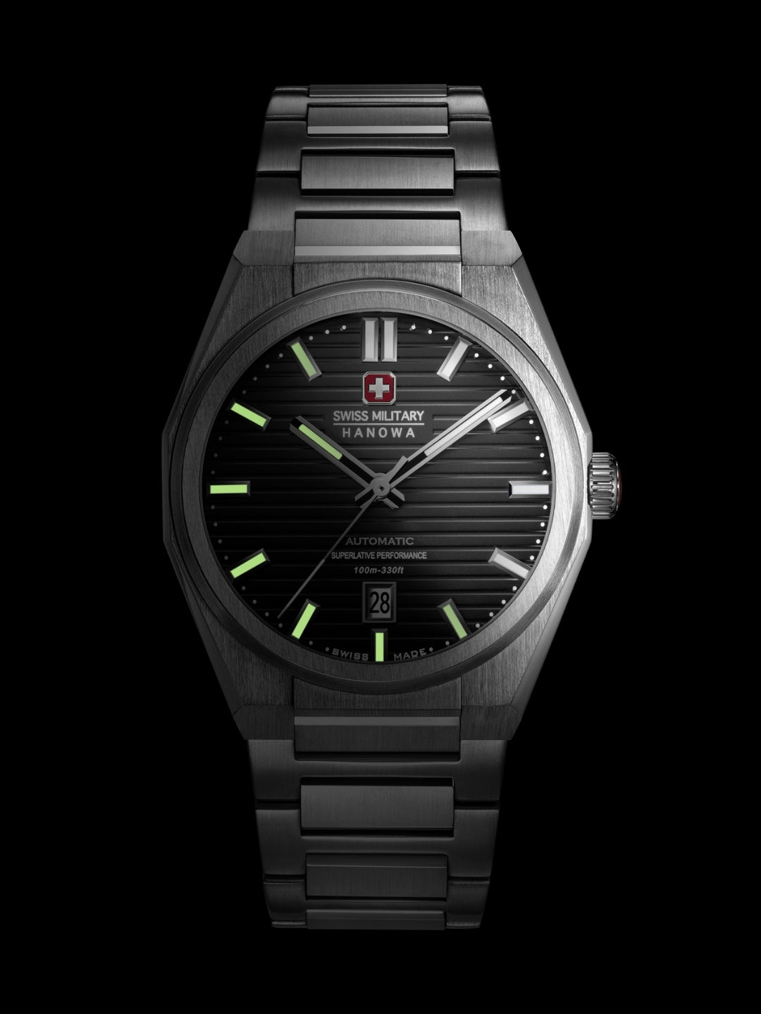 Swiss Military Hanowa AVALANCHE Cool Grey Round Dial Automatic Swiss Made Watch For Mens-SMWGL0006903