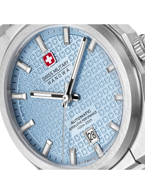 Swiss Military Hanowa Avalanche Icon Ice Blue Round Dial Automatic Swiss Made Watch For Mens-SMWGL0006904