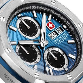 Swiss Military Hanowa Damask Legend ? Windstorm Black Round Dial Automatic Swiss Made Watch For Mens-SMWGL0007001