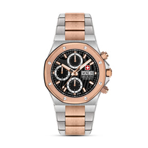 Swiss Military Hanowa Damask Legend - Fireball Black Round Dial Automatic Swiss Made Watch For Mens-SMWGL0007060