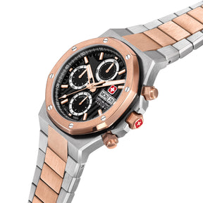 Swiss Military Hanowa Damask Legend - Fireball Black Round Dial Automatic Swiss Made Watch For Mens-SMWGL0007060