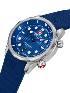 Swiss Military Hanowa BREAKWATER Blue Round Dial Analogue Swiss Made Watch For Mens-SMWGN0006401
