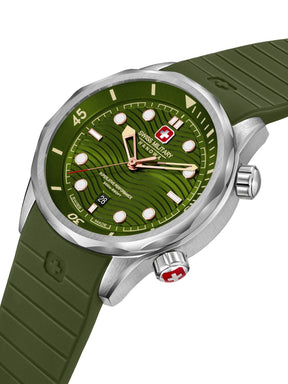 Swiss Military Hanowa BREAKWATER Green Round Dial Analogue Swiss Made Watch For Mens-SMWGN0006402