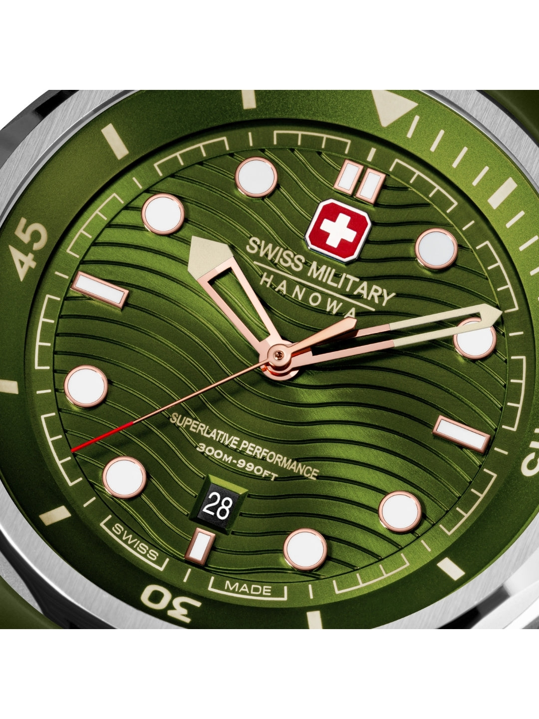 Swiss Military Hanowa BREAKWATER Green Round Dial Analogue Swiss Made Watch For Mens-SMWGN0006402