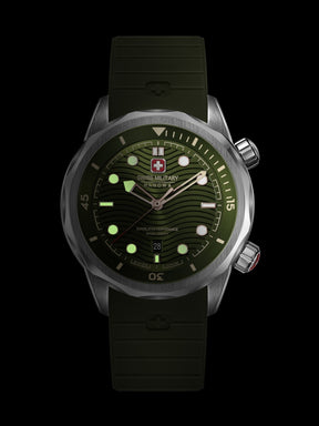 Swiss Military Hanowa BREAKWATER Green Round Dial Analogue Swiss Made Watch For Mens-SMWGN0006402