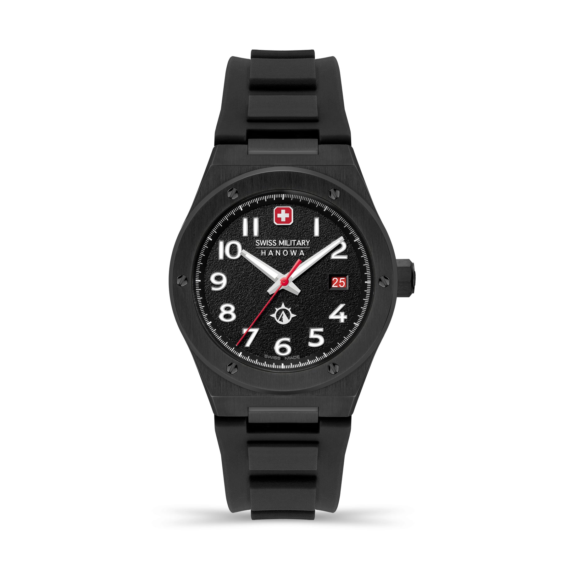 Swiss Military Hanowa SONORAN Quartz Movement SMWGN2101930 Black Dial Silicon Strap Men's Watch