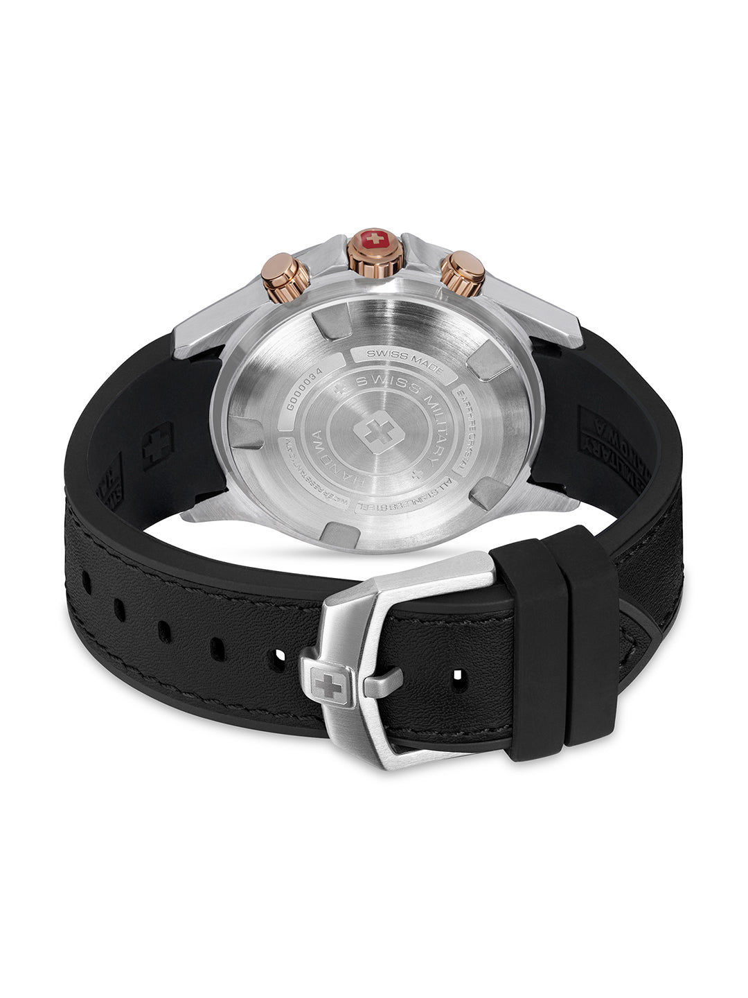 Swiss Military Hanowa SMWGO0003401  - Swiss Made Round Black Chronograph - Watch for men