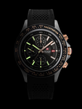 Swiss Military Hanowa SMWGO0003401  - Swiss Made Round Black Chronograph - Watch for men