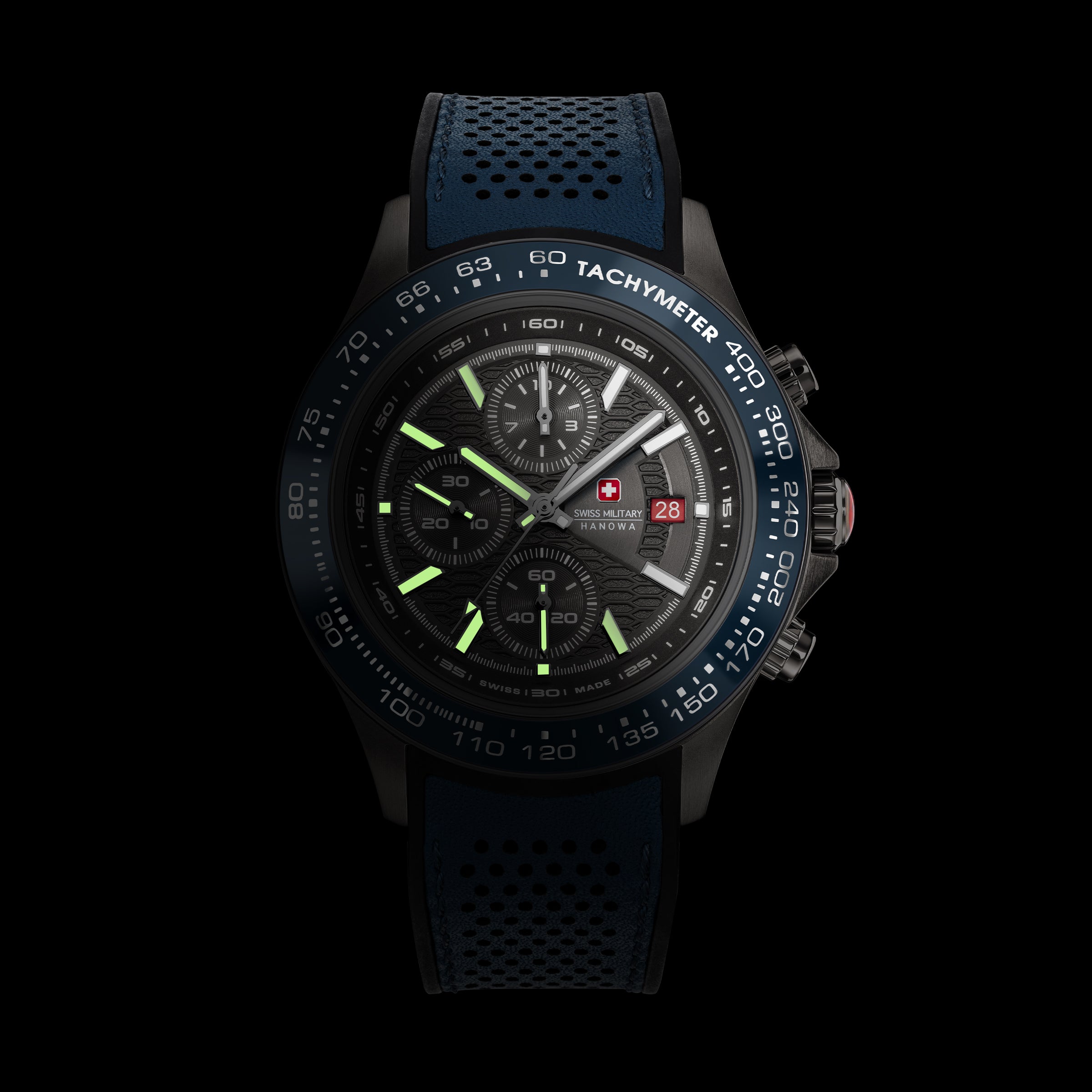 Swiss Military Hanowa SMWGO0003440  - Swiss Made Round Grey Chronograph - Watch for men