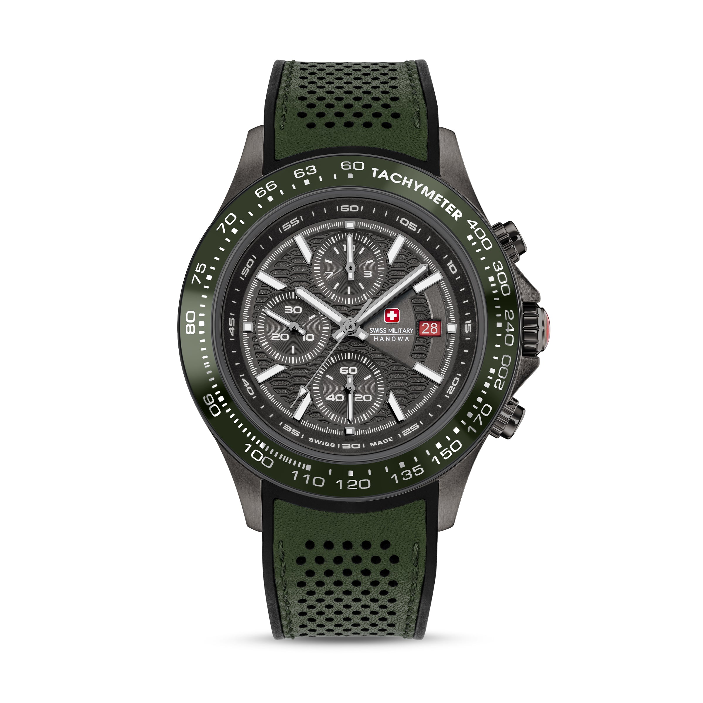 Swiss Military Hanowa SMWGO0003441  - Swiss Made Round Olive Chronograph - Watch for men