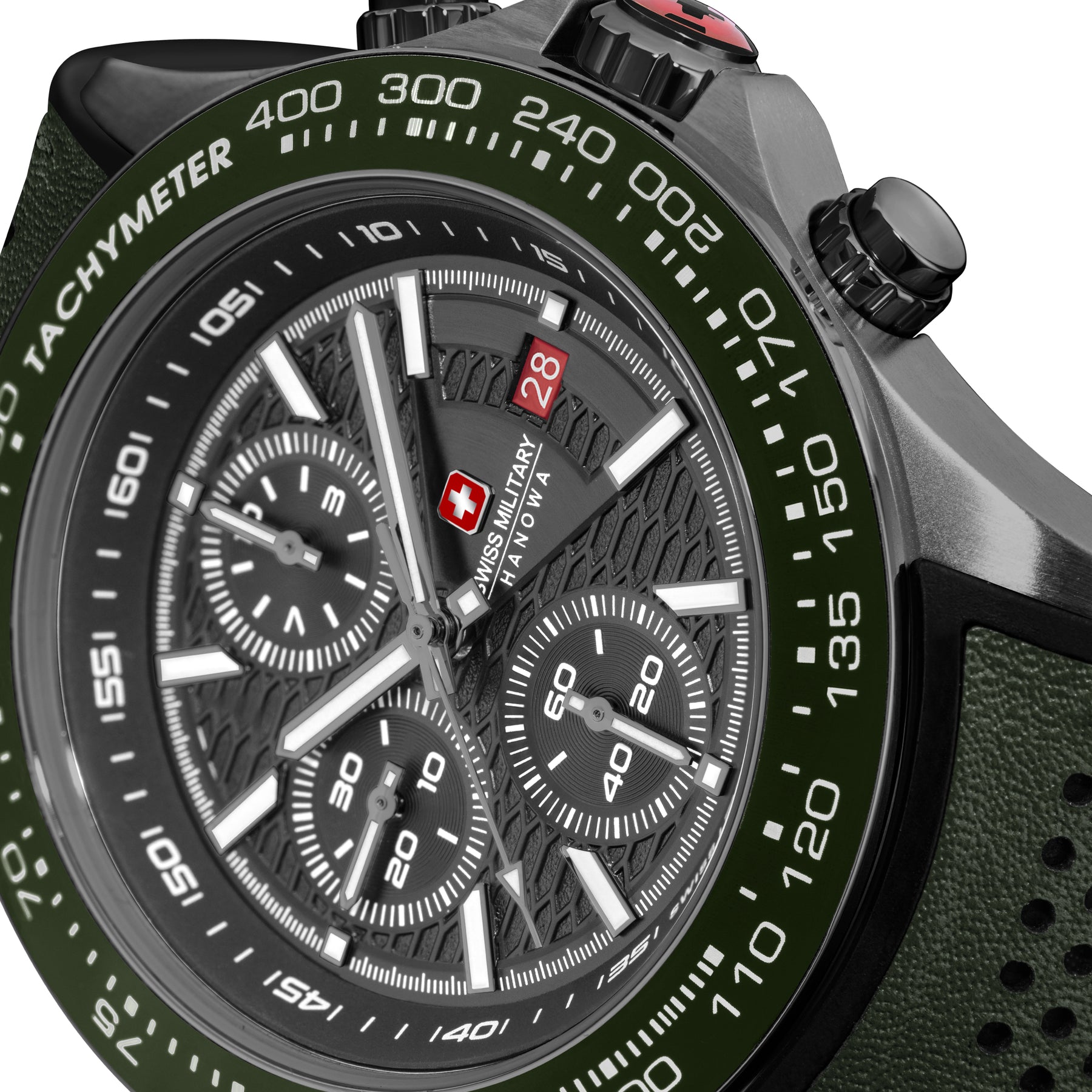 Swiss Military Hanowa SMWGO0003441  - Swiss Made Round Olive Chronograph - Watch for men