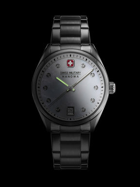 Swiss Military Hanowa Silver Dial Analogue Swiss Made Watch For Womens-SMWLH0005001