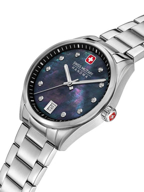 Swiss Military Hanowa Roadrunner Lady Sparkle Black Dial Analogue Swiss Made Watch For Womens-SMWLH0005002