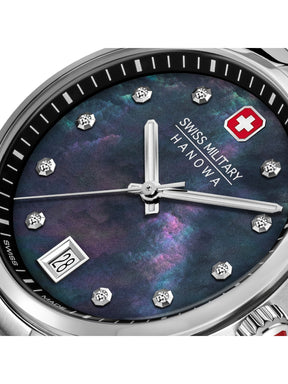 Swiss Military Hanowa Roadrunner Lady Sparkle Black Dial Analogue Swiss Made Watch For Womens-SMWLH0005002