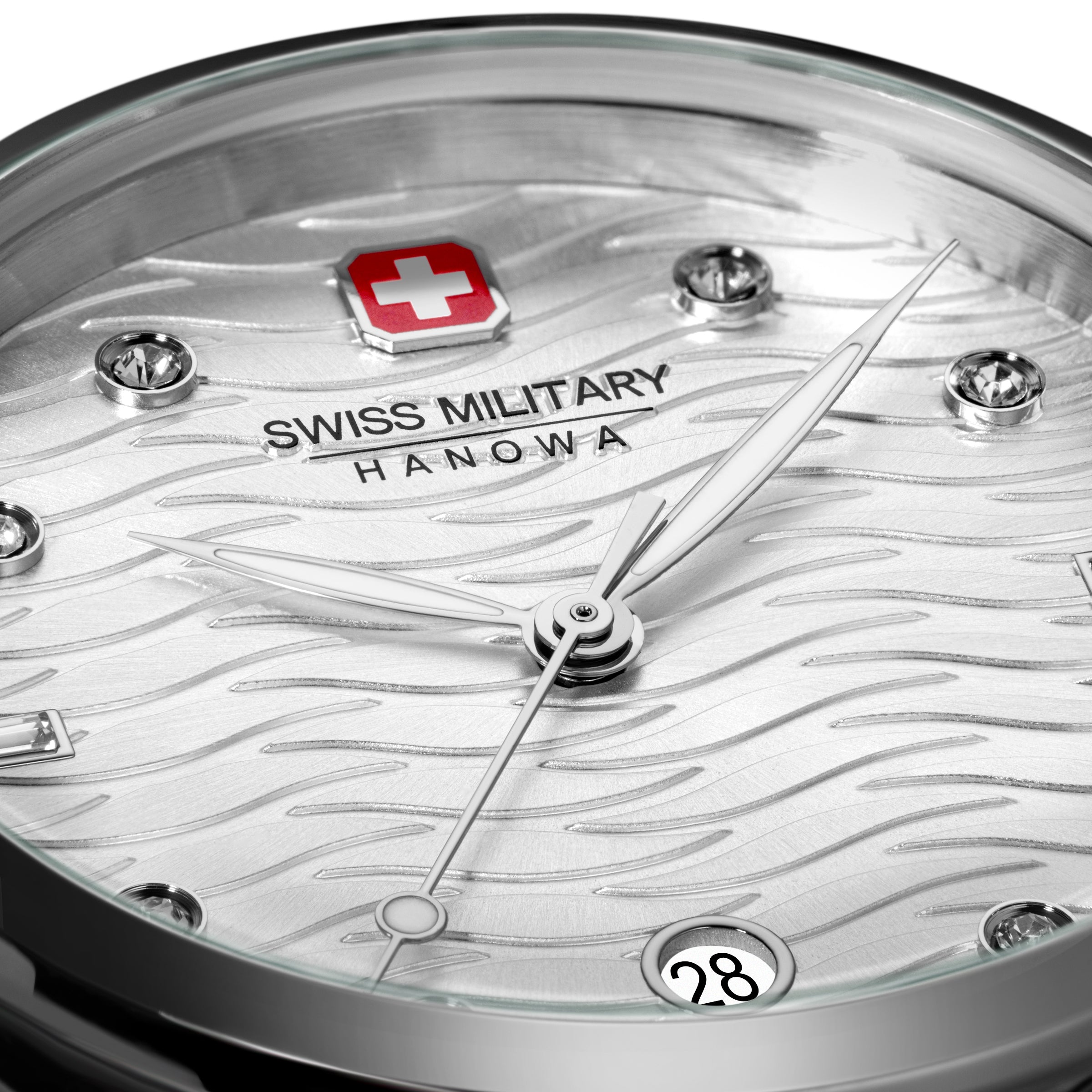 SMWLH0005301 Swiss Made Men's Watch with Silver White Dial & Silver Stainless Steel Bracelet