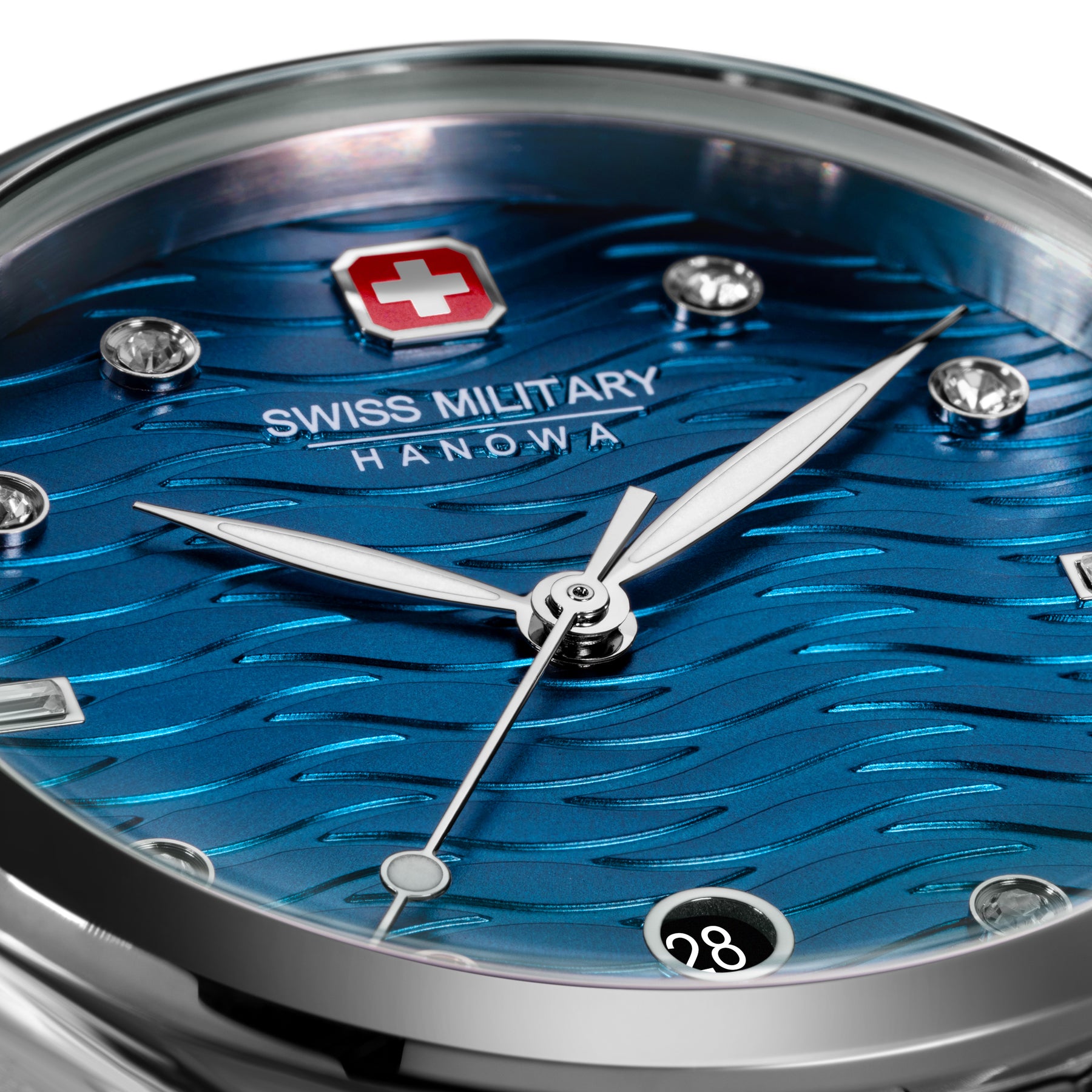 SMWLH0005302 Swiss Made Men's Watch with Blue Dial & Silver Stainless Steel Bracelet