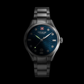 SMWLH0005302 Swiss Made Men's Watch with Blue Dial & Silver Stainless Steel Bracelet