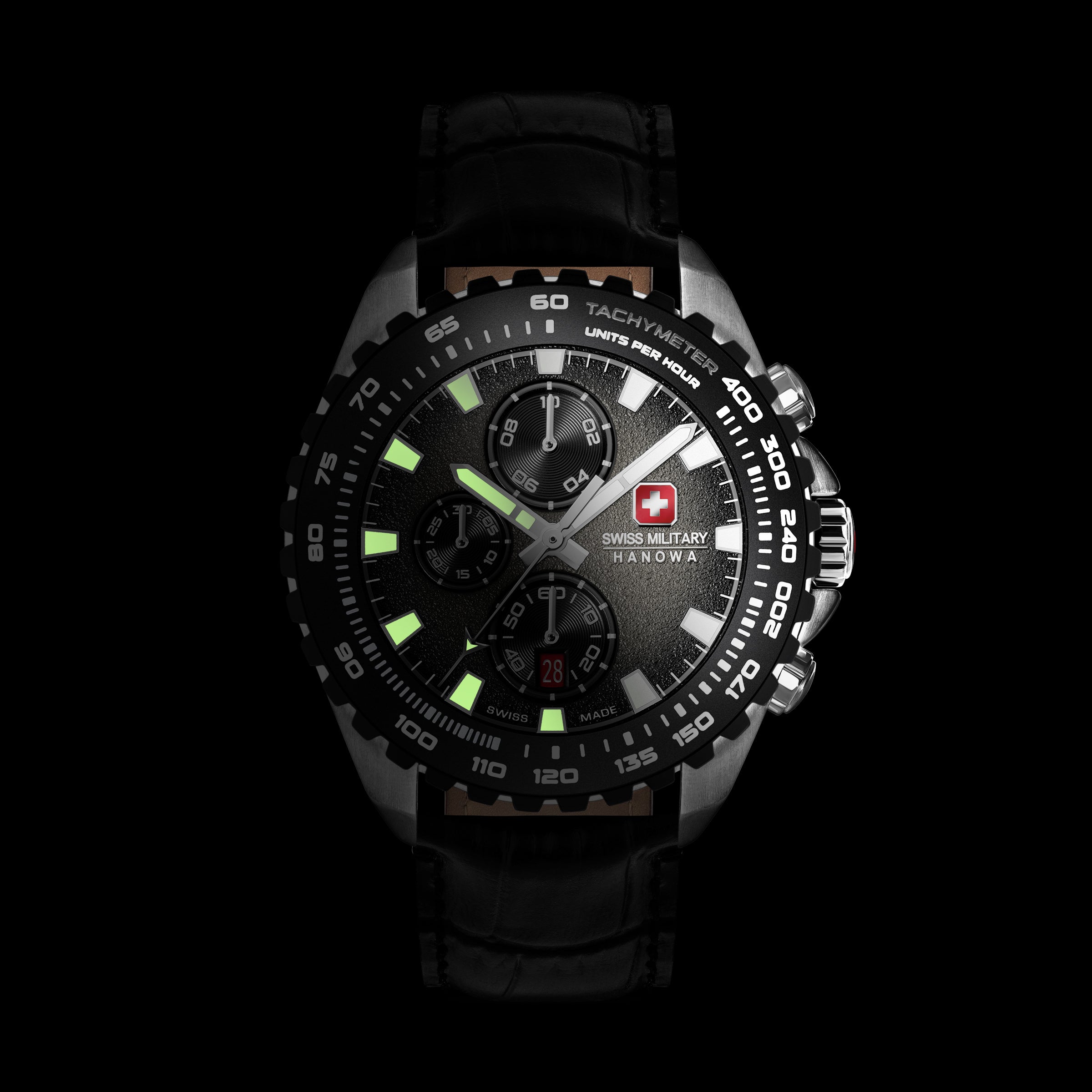 SWISS MILITARY HANOWA STONE MARTEN GREY ROUND DIAL ANALOG WATCH FOR Men's SMWGC0001830
