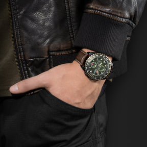 SWISS MILITARY HANOWA STONE MARTEN OLIVE ROUND DIAL ANALOG WATCH FOR Men's SMWGC0001840