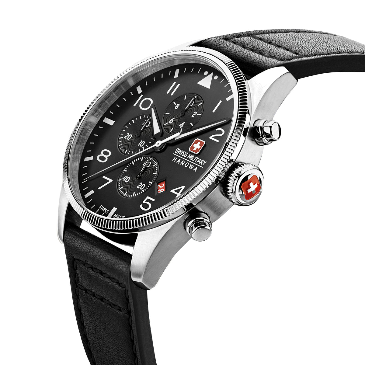 Swiss Military Hanowa Thunderbolt Black Dial Chronograph Watch for Men - SMWGC0000401