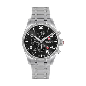 SWISS MILITARY HANOWA THUNDERBOLT CHRONO BLACK ROUND DIAL ANALOG WATCH FOR Men's SMWGI0000405