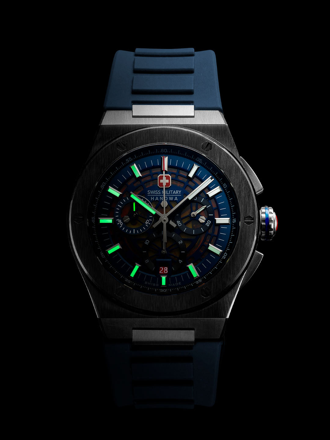 Swiss Military Hanowa SMWGO0000902 - Mission Xfor-02 Swiss Made Blue Watch For Men