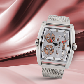 French connection Barrel Silver Tonneau Dial Mens Analogue Watch FCM02SM