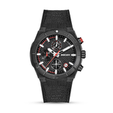 Ducati Chronograph Quartz Watch With Black Leather Strap
