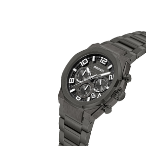 Ducati Chronograph Quartz Watch With Black Metal Bracelet Black Dial 44Mm Case