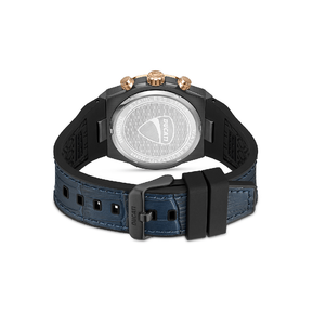 Ducati Chronograph Quartz Watch With Blue Leather Strap